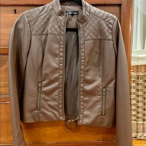 Baccini Brown Small Vegan Leather Jacket